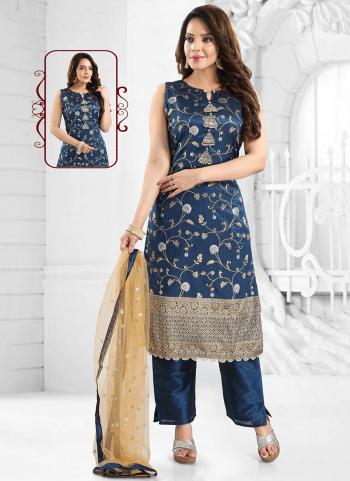 2022y/July/33821/Blue-Brocade-Silk-Traditional-Wear-Hand-Work-Readymade-Salwar-Suit-N F C 655 BLUE.jpg